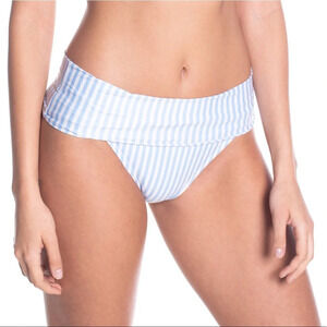 Bbs X Saha - Striped High-Waisted Bikini Bottom size S